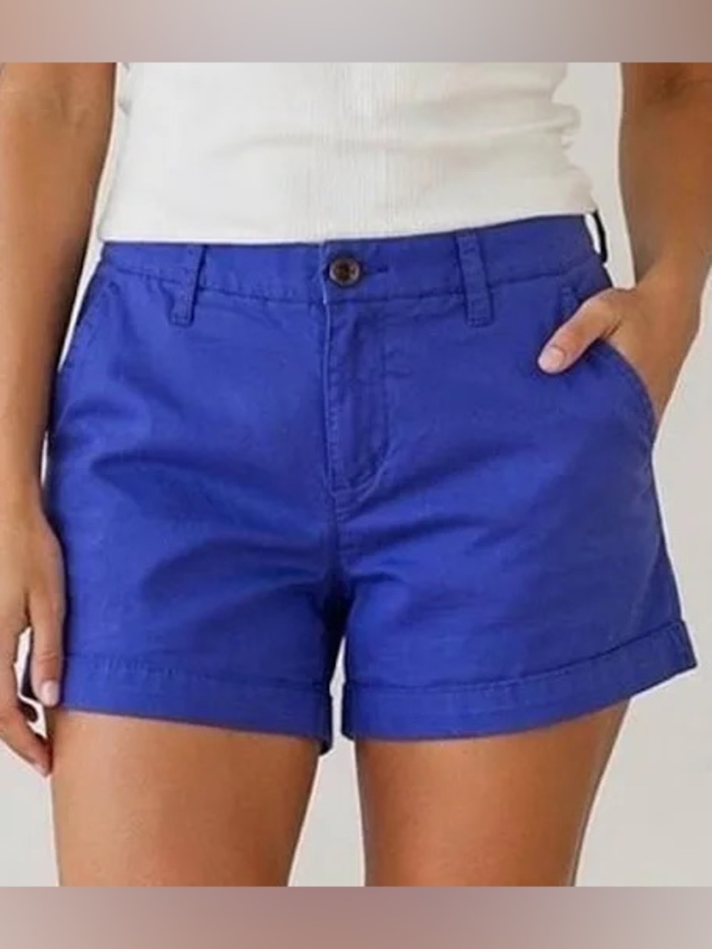 Old Navy Everyday Short in Blue - Cotton Blend Shorts